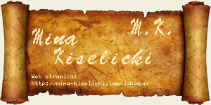 Mina Kiselički vizit kartica